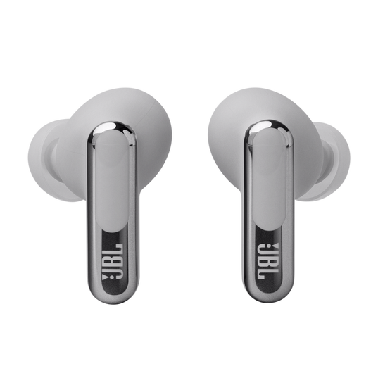 JBL Live Beam 3 - Silver - True wireless noise-cancelling closed-stick earbuds - Left